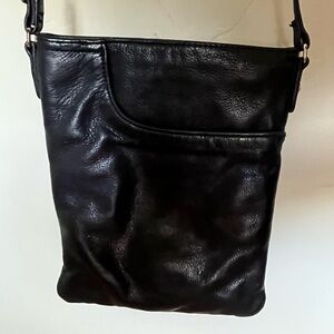 Chic Black Leather Crossbody Bag